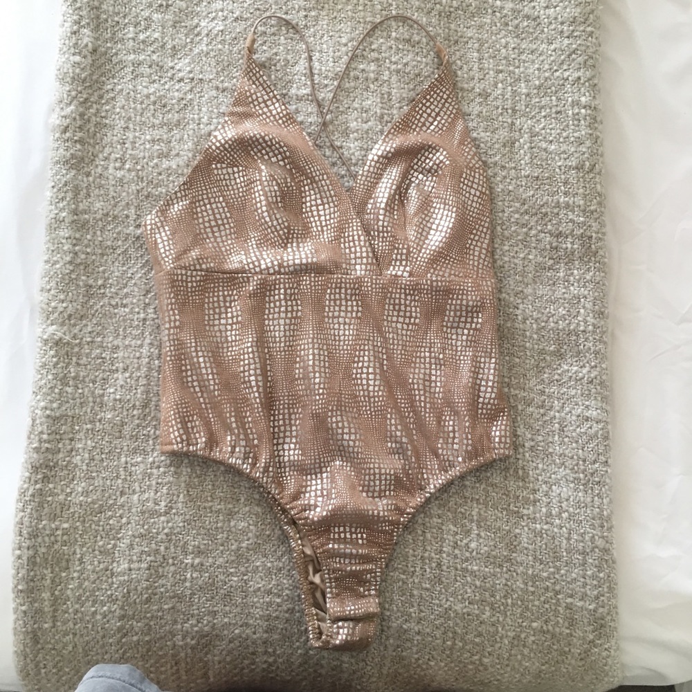Revolve gold/silver bodysuit